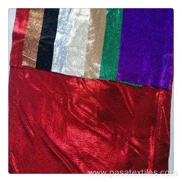 shinning red fashion dress polyfiber coating on fabric shiny nylon fabric knitted summer fabrics